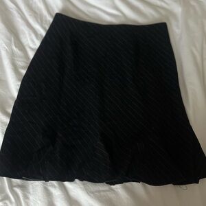 Charlotte Russe Black Pinstripe Mini Skirt